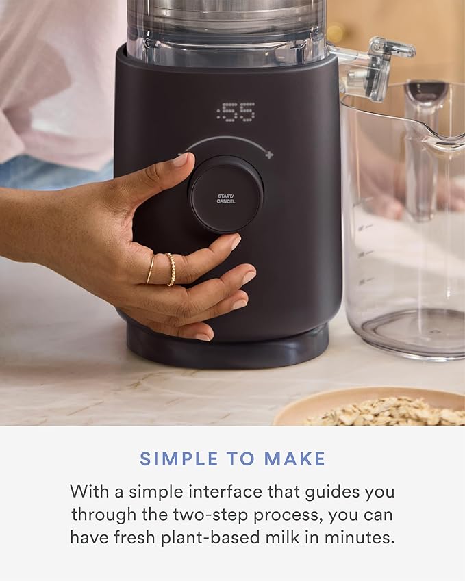 Nama M1 Plant Milk Maker – Homemade Oat, Seed, & Nut Milk Maker Machine – Smooth, Creamy Texture Barista Quality Milk in Minutes – Blends & Strains in One Container – Easy to Clean