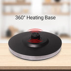 Aiwa 2 Liter Electric Water Kettle, 8.4 Cups Fast Hot Water Boiler, Glass Tea Kettle, with Blue LED Interior, Cordless Serving, Auto-Shutoff & Boil-Dry Protection, Black