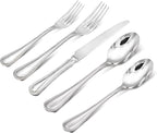 20-piece Silverware Set for 4, 18/10 Stainless Steel Flatware Set, Fine Silverware Set, Serving Utensil Sets, Finely Polished and Dishwasher Safe, Prolos