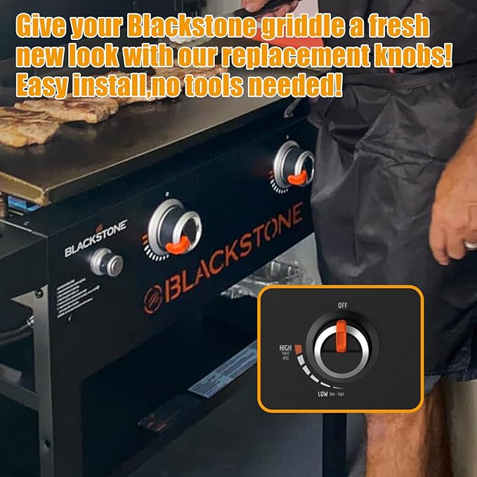 LS‘BABQ Grill Gas Control Knobs, Replacement Parts for Blackstone 17" 22" 28" 36" Gas Griddle,Grill Valve Griddle Knobs, 4 Pack