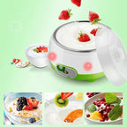 Yogurt Maker 15W Electric Compact Greek Yogurt Maker Machine with Stainless Steel Inner Pot 1L/33.81oz Capacity for Home Use to Making Yogurt,Cheese,Natto,Rice Wine