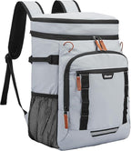 Backpack Cooler Insulated Leak Proof 36/40 Cans Large Capacity Soft Insulated Cooler Bag Lightweight Lunch Backpack for Men Women Work Travel Beach Camping Picnic Hiking - Grey