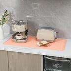 Silicone Dish Drying Mat for Multiple Usage,Easy clean,Eco-friendly,Heat-resistant Silicone Mat for Kitchen Counter or Sink,Refrigerator or Drawer Liner Pink 5XL 36inches x 18inches