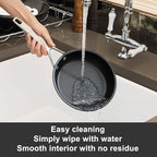 MsMk 12 Inch Nonstick Frying Pan with Lid, Titanium and Ceramic Nonstick skillet with lid, PFAS & PFOA Free, Non-Toxic, Stay-Cool Handle, Scratch-resistant, Dishwasher Safe, Oven Safe