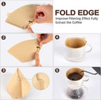 Pro Mael Cone Coffee Filters #4, Number 4 Coffee Filter 8-12 Cup for Drip Coffee Maker, Unbleached Natural (200, #4)