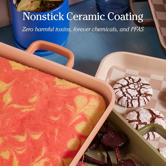 Our Place Griddle Pan - Versatile Nonstick Ceramic Sheet Pan & Stovetop Griddle | Toxin-Free, Dual-Use, with Ergonomic Handles | 5 Qt Capacity, Oven Safe Up to 450°F | Spice