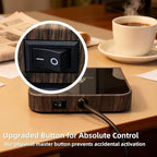 Coffee Mug Warmer, 20W Fast Heating & Constant Temperature Control, 6-Temp Settings, 1-12H Timer, Candle Warmer, Compatible with Various Cups for Coffee, Tea, Milk (Wood)