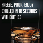 LIITON Mont Blanc Heavy Crystal Whiskey Glasses Gift Set of 2, Thick Freezable Bourbon Glass 1lb Each, Premium Whiskey Gifts for Men, Frozen Crystal Chills Cocktails, 10 oz