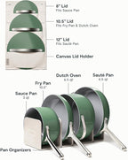 Caraway Non-stick Ceramic Cookware Set (12 Piece) Pots, Pans, Lids and Kitchen Storage - PFAS & PFOA Free - Oven Safe Pan Set & Compatible with All Stovetops - Sage