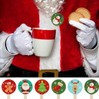 Jinei 120 Pcs Christmas Wooden Coffee Stirrers Wood Cocktail Coffee Stir Sticks Disposable Drink Stirrers for Stirring Hot Chocolate Milkshake Restaurant Home Office (Assorted Style)