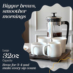 ESPRO - P5 French Press Coffee Maker – Patented Double Microfilter for Sludge and Grit Free Coffee, Black, 32 oz