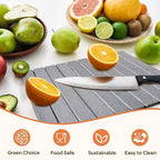 Stone Dish Drying Mats for Kitchen Counter, 24"(L)×16"(W) Collapsible Diatomaceous Earth Mats, Eco-Friendly Absorbent Dish Drying Mat for Dishes Bottles Cups, Match Any Countertop