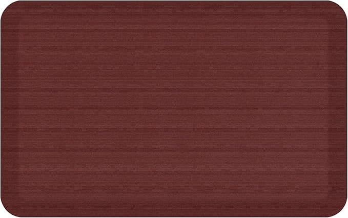GelPro Designer Comfort Grasscloth Crimson Ergo-Foam Anti-Fatigue Kitchen Floor Mat, 20"x32"