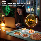 Food Warming Mat WochiTV Electric Warming Tray with 6 Level Temperature Control and 6 Hours Timer Extra Large Food Warmer Perfect for Parties Gatherings Buffet (Pale Green)