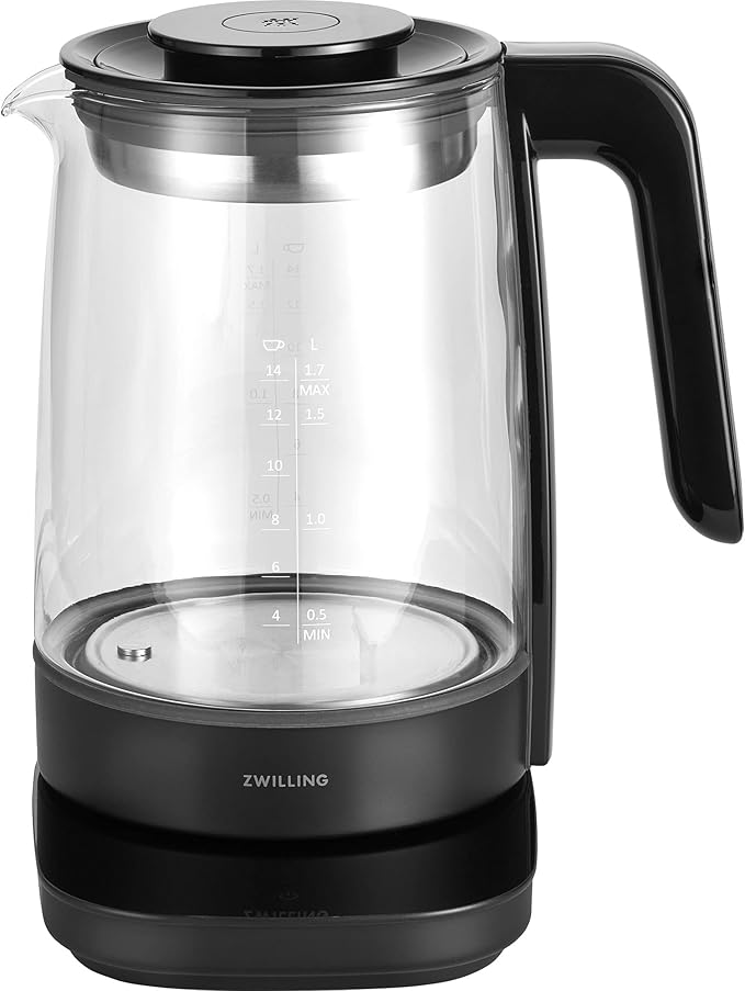 ZWILLING Enfinigy Glass Kettle, Tea Kettle, Black