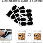 Vtopmart 6 PCS Airtight Food Storage Containers, BPA Free Plastic Snack Containers with Easy Lock Lids, for Kitchen Pantry Organization and Storage, Include 24 Labels, 0.8L