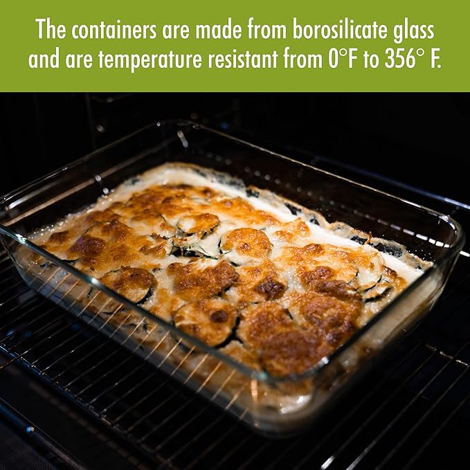 ZWILLING Fresh & Save Airtight Glass Food Storage Containers with Lids, Meal Prep Containers, One Size, La Mer