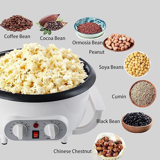 WINB Coffee Roaster Machine for Home Use, 110V Household Electric Coffee Bean Roaster with Timer Roasting Machine Peanut Bean Home Coffee Roaster
