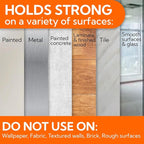 hookay 5lbs Utility Hooks, Damage-Free Hanging Wall Hooks, No Tools Removable Hanging Organizational Items in Living Spaces, 7 Hooks, 12 Adhesive Strips