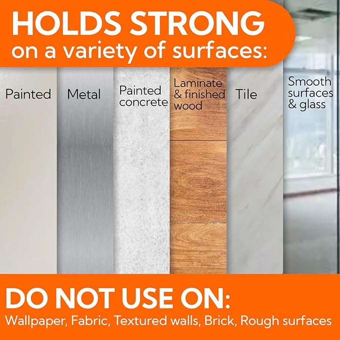 hookay 5lbs Utility Hooks, Damage-Free Hanging Wall Hooks, No Tools Removable Hanging Organizational Items in Living Spaces, 7 Hooks, 12 Adhesive Strips