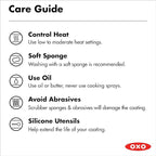 OXO Enhanced 10" Frying Pan Skillet, PFAS-Free Ceramic Nonstick, Durable Hard Anodized Cookware, Scratch Resistant, Stainless Steel Handle, Good Grips, Dishwasher Safe, Oven safe, Black