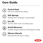 OXO Enhanced 12" Frying Pan Skillet, PFAS-Free Ceramic Nonstick, Durable Hard Anodized Cookware, Scratch Resistant, Stainless Steel Handle, Good Grips, Dishwasher & Oven safe, Black