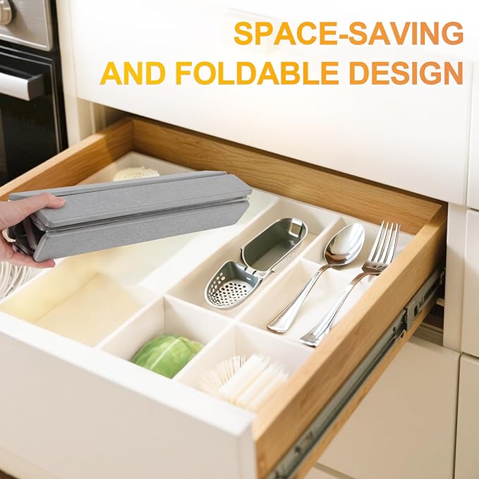 Large Diatomaceous Earth Dish Drying Mat for Kitchen Counter, 23.6"x15.3" Quick Dry Foldable Absorbent Stone Mat, Gray Countertop Mat for Dishes, Bottles & Cups