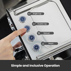 Owl Espresso Machine, 15 Bar Professional Semi-Automatic Espresso Maker with Milk Frother Steam Wand & 57oz Removable Water Tank, Dual Display, for Cappuccino, Latte, G3006, Stainless Steel