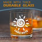 kunlisa Lake Gifts Whiskey Glasses, Lake House Decor and Gifts, Lakes Day 10 oz Drinking Rocks Glasses for Women Men Whisky Cocktail Scotch Bourbon Liquor