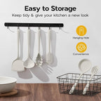 Silicone Cooking Utensils Set, Onader 6 Pieces Kitchen Utensils for Cooking, White Kitchen Utensils Gadget Set of Nonstick Cookware