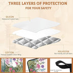 Weed Pot Holder Set of 2,Herbs and Wild Flowers Kitchen Heat Resistant Potholder for Women Men BBQ Cooking Baking