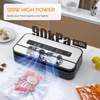 2025 Updated Stylish design Precision Vacuum Sealer Machine Pro for Food Saver, Concealed Handle 90Kpa Vacuum Sealers for Sous Vide,Liquid Food/Build with Cutter/Large Bag Storage/2 Bag Rolls