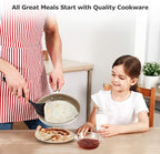 Duxtop Ceramic Non-stick Frying Pan, Stainless Steel Induction Frying Pan, 8-Inch Stir Fry Pan with Heavy-gauge Impact-bonded Bottom, FUSION Ti