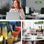 210PCS Wooden Coffee Stirrers, Individually Wrapped, Wooden Beverage Mixer, 5.5" Coffee Stir Sticks-Biodegradable Eco-Friendly Round End Disposable coffee stirrer, For Coffee, Cocktail, Hot Drinks