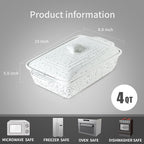KOOV Ceramic Casserole Dish with Lid, Covered Rectangular Casserole Dish Set, Lasagna Pans with Lid for Cooking, Baking dish With Lid for Dinner, 9 x 13 Inches, Splash Series (Splashed White)