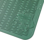 Silicone Dish Drying Mat for Multiple Usage,Easy clean,Eco-friendly,Heat-resistant Silicone Mat for Kitchen Counter or Sink,Refrigerator or Drawer Liner Green XL 18 inches x 16 inches