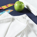 Kitchen Towels 100% Cotton Solid Kitchen Dish Cloths Decor Hand Towel Reusuable Dish Towel for Cleaning & Drying Tea Towels Set with Hanging Loop - 18"x 28" - White, Pack of 12