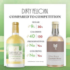 Dirty Pelican Cocktail Mixers - Spicy Jalapeno Margarita - Skinny & Organic Drink Mixes for Cocktails - Low Calorie Mocktails - Low Sugar - Vegan - Gluten Free - No Preservatives - 750ml (1 Bottle)