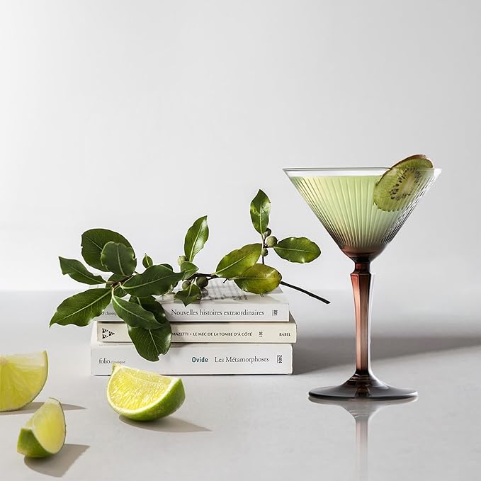 Rituals Martini Glasses Set Cocktail Glass Set Premium Glassware Set, for Bar Martini, Cosmopolitan, Gimlet, Gin, and Cocktails, Fancy Manhattan Glasses, Martini Glasses Set of 2-8oz