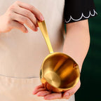 Stainless Steel Milk Pan, Mini Butter Warmer Saucepan Professional Cooking Sauce Pan with Pour Spouts for Milk Chocolate Hot Oil (Gold)