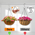 48 PCS S Hooks for Hanging with Safety Buckle, 3.5 inch Heavy Duty Metal S Shaped Hooks Stainless Steel for Hanging Kitchen Utensil, Cups, Pots, Plants, Bags, Hats (Silver)