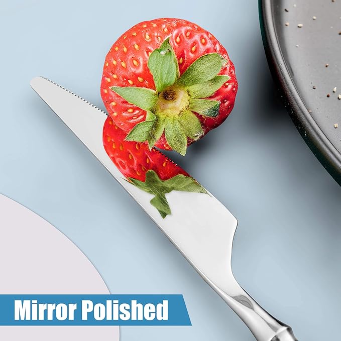 Lemeya 20-Piece Silverware Set for 4,Modern 18/10 Stainless Steel Flatware Set,Unique Rustic Cutlery Utensils Set,Spoon and Fork Set for Home, Restaurant,Wedding,Mirror Polished,Dishwasher Safe