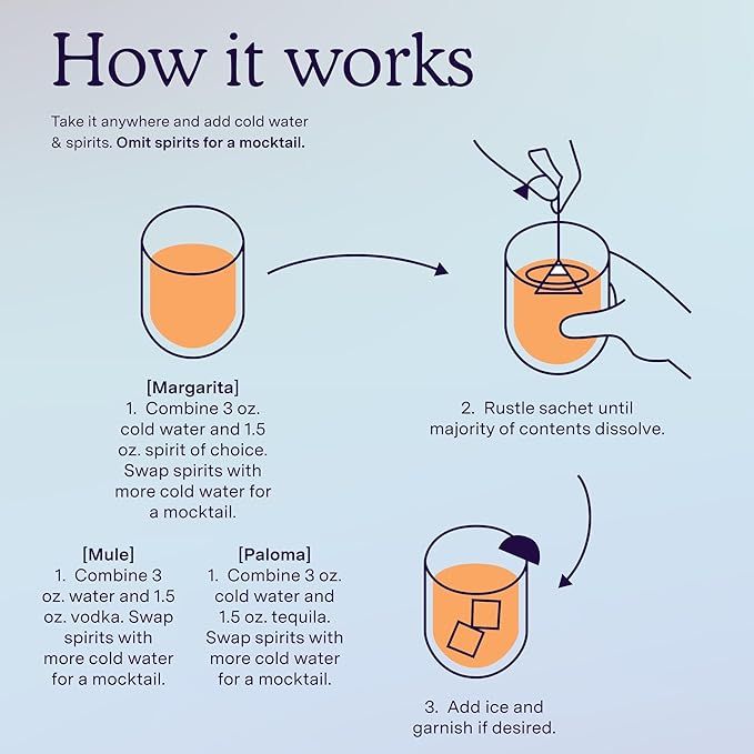 SAYSO Skinny Spicy Margarita, Honey Rosemary Moscow Mule & Skinny Cardamom Paloma Cocktail Tea Bags - Instant Cocktail or Mocktail Mixers - No Hot Water - Home Bar - Organic Ingredients, 3-Pack