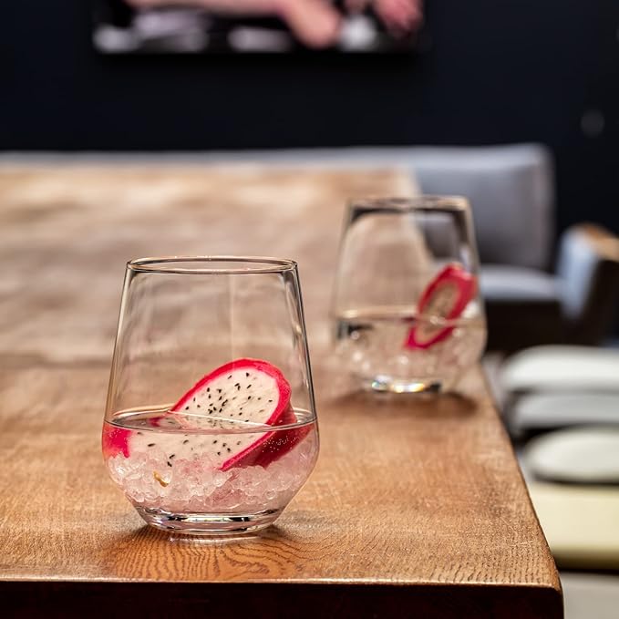 Krosno Water Drinking Glasses, Set of 6, 13.5 oz, Splendour Collection, Elegant Tumbler Collection, Ideal for Everyday Use and Entertaining, Lead-Free Crystalline, Dishwasher Safe, Made in Europe