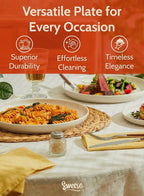 Porcelain Dessert Plates 7.4 Inch Set of 6 - Dove Gray Salad Plates, Dishwasher Microwave Safe, Smooth Glaze