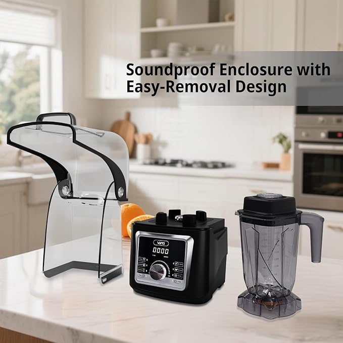 VONCI 2200W Commercial Blender With Sound Enclosure, 85OZ Large Capacity Quiet Blender For Smoothies, Heavy Duty Industrial Blenders For Restaurant, Perfect For Kitchen, Ice Crush, Milk Shake, Fruits