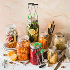 2 Pieces Stainless Steel Canning Jar Lifter Tongs and Canning Funnel with Safe and Secure Grip for Wide Mouth and Regular Jars, Easy to clean and Dishwasher safe