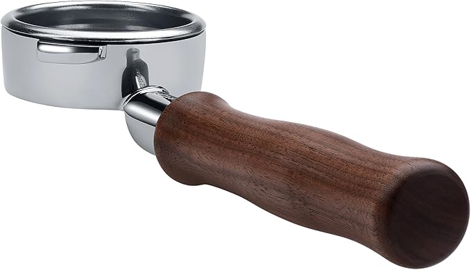 Normcore 58mm Naked Portafilter for Gaggia Classic Pro, Gaggia Carezza, Gaggia Cubika Plus Espresso Machines, Bottomless Portafilter with 18g Basket, Genuine American Walnut Handle