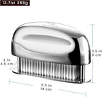 Meat Tenderizer Tool, Ultra Sharp Needle Blades 100% Stainless-Steel, Heavy-Duty Kitchen Gadgets, Hand Held Meat Tenderizer Needle Tool, Cooking Gadget for Tenderizing Chicken, Steak, Veal, BBQ