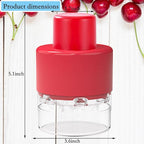 Cherry Pitter Portable Cherry Core Remover with 7 Individual Holes,Multi-Function Fruit Pit Remover for Cherry Jam (Wine Red)